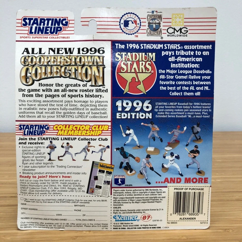 Starting Lineup Action Figure Cream Grover Cleveland Alexander 96